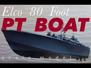 Elco PT Boat 1/35 Model With Interior, Custom Stand, 1/10 'TARFU'Resin Figure & 20mm Oerlikon Cannon