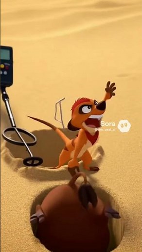 Timon and Pumbaa On the beach #shorts #disney #disneyworld #animation #funny #edit #cartoon #kids#ai