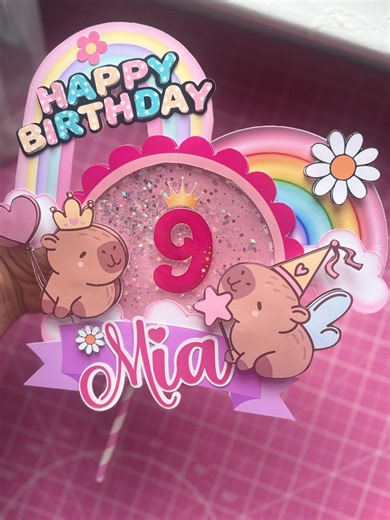 Capybara Cake Topper, Custom Birthday Cake Topper, Cute Party Decoration, Layered Capybara Topper for Kids Birthday - Etsy