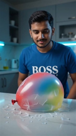 Frozen Balloon Experiment 🥶🎈 | What Happens When a Balloon Freezes? #shorts #science #experiment