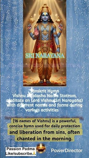 Vishnu Shodasa Nama Stotram a powerful, concise hymn used for daily protection - lyrics & meanings