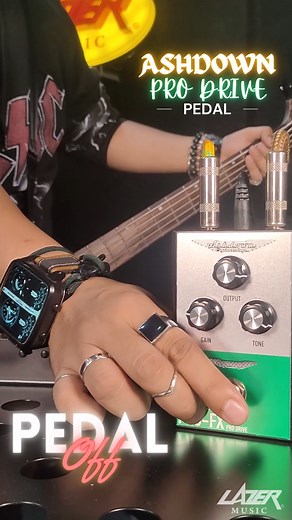 🎸 Unleash the power of your bass with the all-new Ashdown Pro Drive - your secret weapon for adding depth and punch to your tone! 🔊 Engage the Pro Drive to experience a rich, overdriven sound that adds grit and aggression to your bass lines, perfect for cutting through the mix with authority. 💥 Without it, your tone remains clean and focused, ideal for laying down solid grooves and intricate basslines. 🌟 Plus, with its intuitive controls and rugged build, this pedal is ready to take your bas