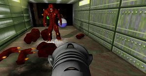 Imp getting gibbed to pieces ! video - Doom 2 Remake