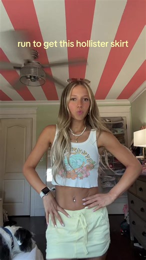 so cute #hollister #summer #ootd #outfitinspo | skirt