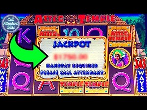 Jackpot Handpay on Aztec Temple! Saved by the Bell on Aztec Temple Slot Machine! (High Limit)