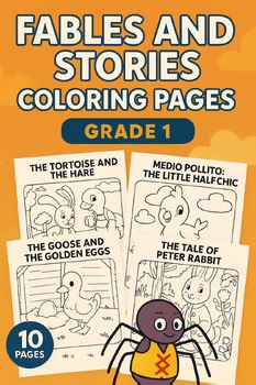 CKLA Domain 1: Fables & Stories Coloring Pages (Grade 1) Amplify Knowledge(10pg)