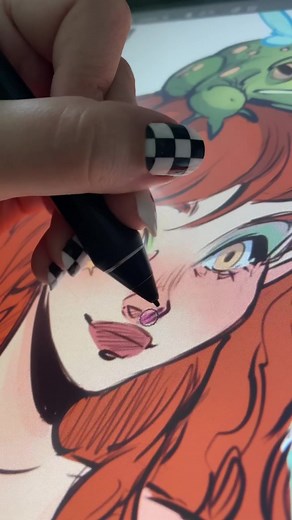 Redrawing my old art 🧚🏼‍♀️✨🐸 #artprocess #drawingprocess #foryou #digitalart #fyp #art #artistsoftiktok #illustration #redraw #fairy #artimprovement