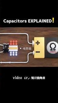 HOW TO WORK THE CAPITOR ⚡ ?#elecricity #capicitor #radio #battery