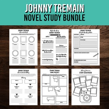 Johnny Tremain Novel Study Activity Bundle | Esther Forbes | Book Printables