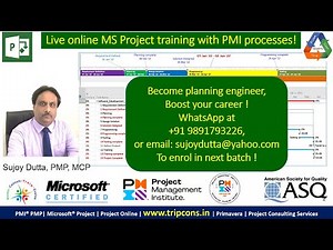 Master Project Management with this MS Project Online Training – Sujoy Dutta, +91 9891793226