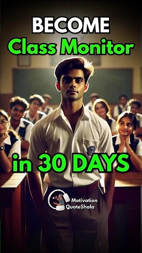 Become Class Monitor in 30 Days! 😮 3 Tricks for Students #studytips #studymotivation