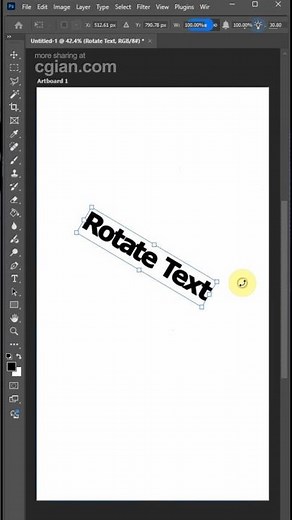 How to rotate text in Photoshop #photoshop #photoshoptutorial