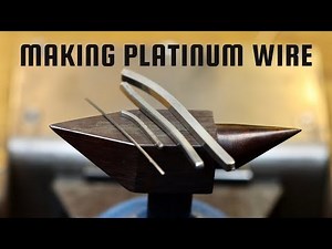 HOW TO MAKE WIRE FOR JEWELLERY. Step by step process of pulling down platinum square to round wire.