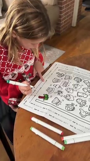 🌟 That proud moment when they run to show you their artwork... now imagine that joy every single day until Christmas! Watch their confidence grow with each story they read and every page they color. 🎄✨ | Costvalued