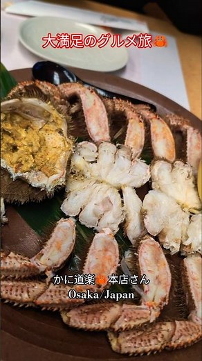 大満足の🦀グルメ🍶かに道楽道頓堀本店さんへ🍻Osaka/Japan