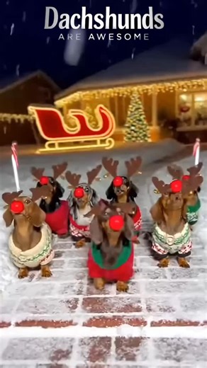Dachshunds singing Christmas carols… well, trying to anyway 😂❤️ #dachshund #dachshunds #christmascarols #sausagedog #dachshundlove | Dachshunds Are Awesome