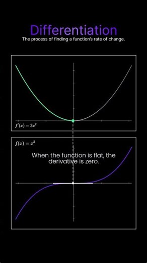 Differentiation is the study of change. #calculus #math #mathematics #derivative #visualization