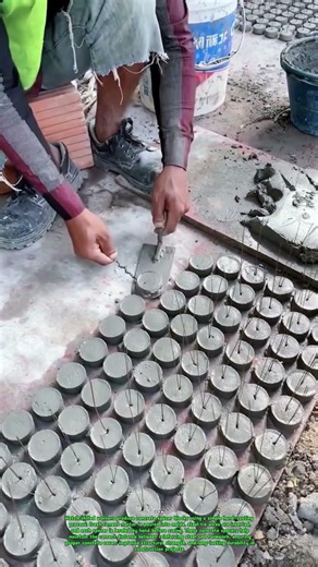 How Concrete Spacer Blocks Are Made | Fast Manual Cement Casting Process