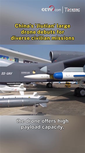 9.3K views · 174 reactions | The 'Jiutian' drone, a large unmanned aerial vehicle (UAV), has successfully completed its maiden flight in Pucheng, northwest China's Shaanxi Province, according to the Aviation Industry Corporation of China (AVIC). #Trending #ChinaInnovates | CCTV | Facebook