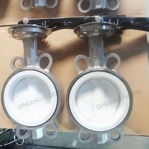 [Hot Item] DN50-DN200 Nodular Cast Iron Hand Shank Wafer-Type Valve Seat PTFE Butterfly Valve