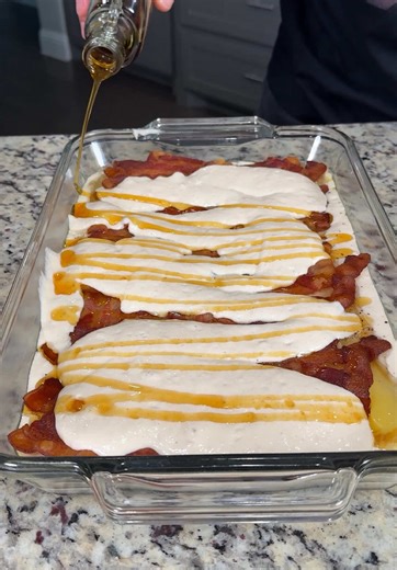 The PERFECT breakfast casserole 😊 #easyrecipe #cooking #breakfastideas