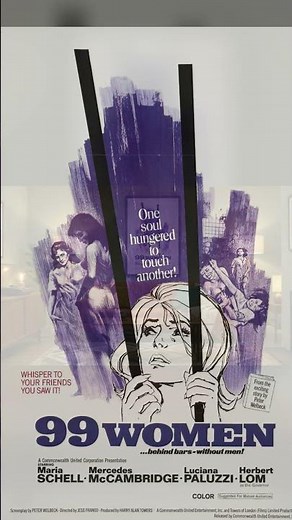 99 Women, Jess Franco’s Women-in-Prison Drama, Late 1960s #shorts #vintage #poster