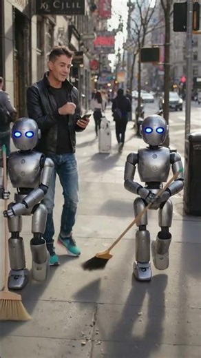 Python Robots Cleaning NYC Streets! 🗽🤖 #ai #robotics #python