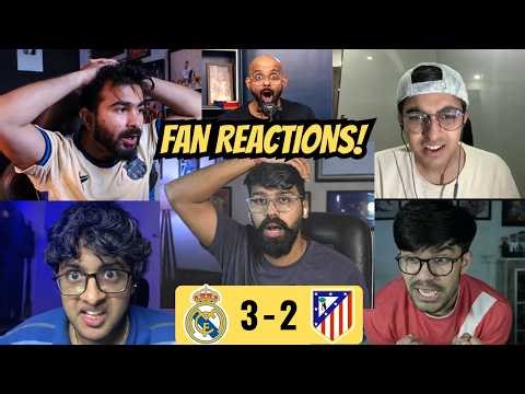 Happy REAL MADRDID Fans 😁 and Crying BARCA Fans 😭 | REAL MADRID 3 - 2 ATLETICO MADRID Fan Reactions🔥