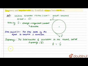 What is a uniform circular motion ? Explain the terms , time period, frequency and angular velocity.