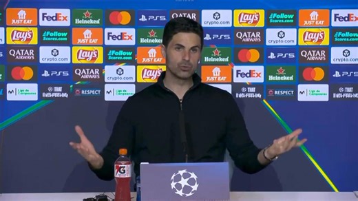 Arteta 'fuming' at penalty decision in Champions League semi-final at Atletico
