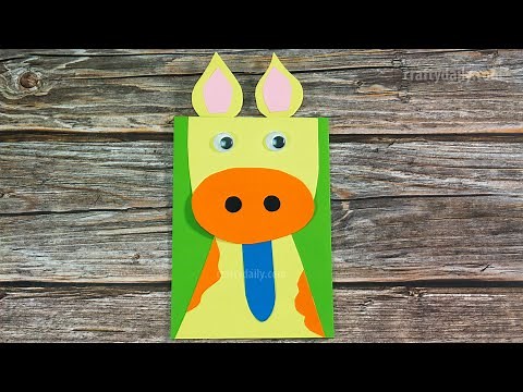 easy PAPER COW CRAFT | Farm Animal Craft Ideas | Craft for Kids