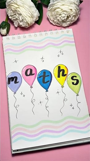 Creative Front Page Idea 📒Maths #art #frontpage #diy