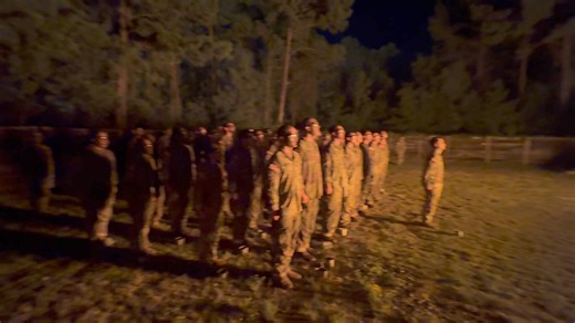 Dog Company recites the Infantryman's Creed for the first time after receiving their cross rifles | Dog Company, 1-19 IN, 198th IN BDE