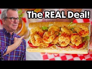 Authentic New Orleans Fried Shrimp Po-Boy