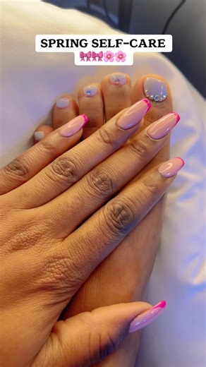 Ngwanyana ke mantainance 🎀🌸💕 #manicure #pedicure #newset #springnails #selfcare #selflove #Bambi #fypシ゚ #girlygirl #nails #tiktokkorea #botswana🇧🇼tiktok #creatorsearchinsights