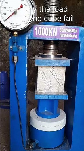 Concrete compression test #construction #compression #testing #concretecube #process