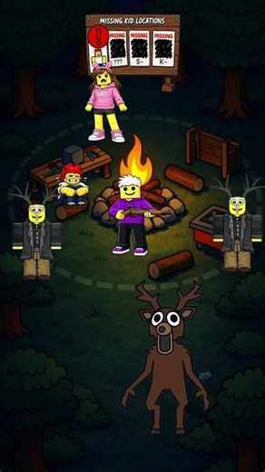 2D Animation – 99 Nights in the Forest Roblox (Survival Moment)