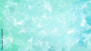 Animated water texture background from rippling. Shining light blue water in a swimming pool. Cartoon-style seawater caustic loop animation.
