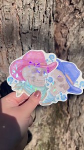 Cowboy Skull Holographic Sticker Pack – Hand-drawn Western Skull Vinyl Stickers (4 Large   2 Mini) - Etsy