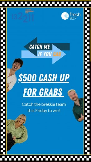 Catch the Brekkie team in the Adelaide independent taxi tomorrow for your chance to win $500 cash Do you know where they’ll be? @adelaideindependenttaxis #fresh927 #adelaide #win #adelaideindependenttaxis #davotom&callum | Fresh 92.7