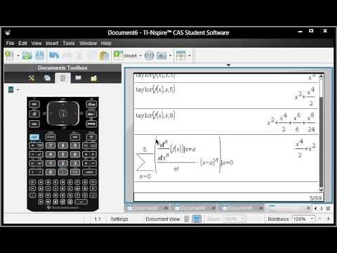 How the TI Nspire CX-CAS calculates Taylor Polynomial Approximations