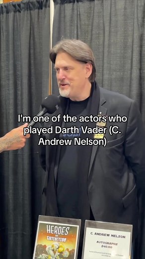 C. Andrew Nelson played Darth Vader over 70 times in 12 years #darthvader #lucasfilm #starwars #andrewnelson at @ThunderCon interviewed by #thamichaelated