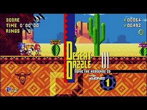 Sonic CD 2011 | Desert Dazzle Full Gameplay With Every Character | No Debug Mode