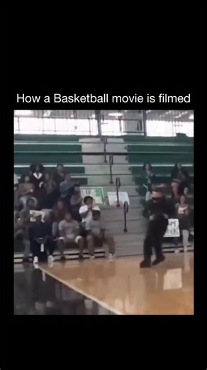 Bloopers & Behind The Scenes on Instagram: "Basketball movies often use specialized camera techniques to capture the speed, height, and intensity of the game in a cinematic way. One method involves cameramen wearing roller skates and riding along the court to move smoothly with the players, allowing the camera to stay close during fast breaks and drives to the basket. For dunk scenes, ramps are sometimes built near the hoop so the camera can rise upward at the same moment the player jumps, creat