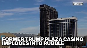 The former Trump Plaza Casino in Atlantic City, NJ, is demolished after numerous bankruptcies led to its' downfall. https://abcn.ws/3774ax0 | ABC News