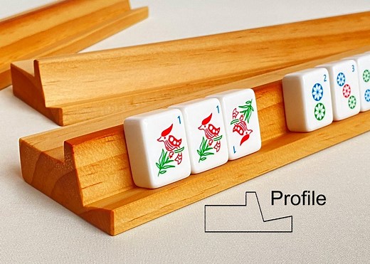 Pack of 4 Mahjong Tile Racks With High Back Ledge - Etsy