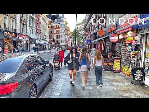 Summer London City Walk | 4K HDR Virtual Walking Tour around London City | South Bank & London Eye
