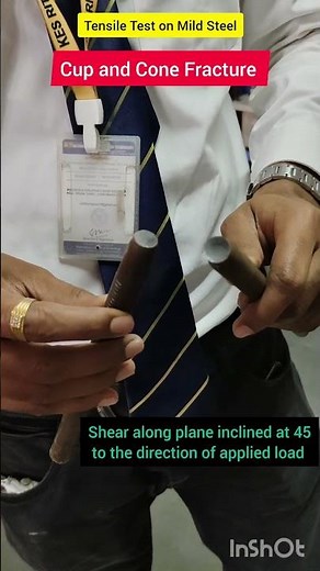 Cup and Cone Fracture Mild Steel | Tension Test on Mild Steel | Failure of steel practical