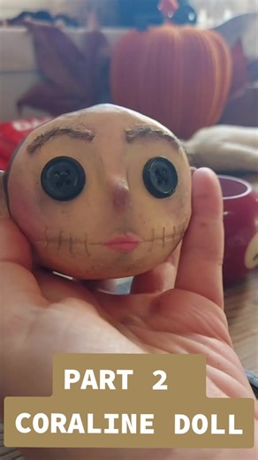 Making a Coraline Doll of Myself | Handmade Clay Art