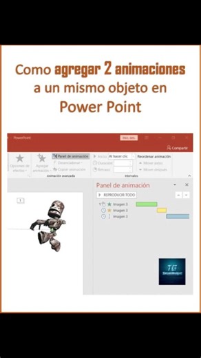 Como agregar 2 o más animaciones a un mismo objeto en Power Point #powerpoint #microsoftoffice #tecnogadget